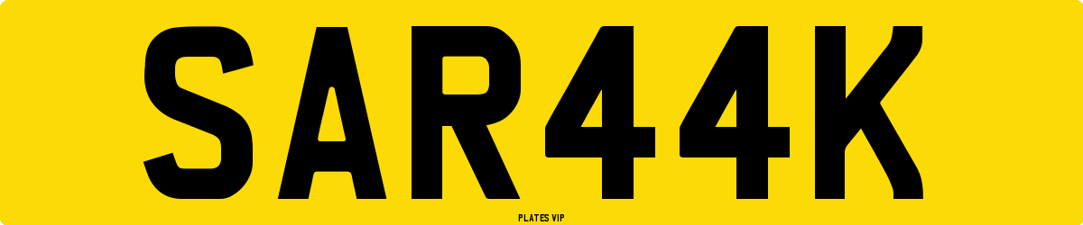 SAR44K Number Plate