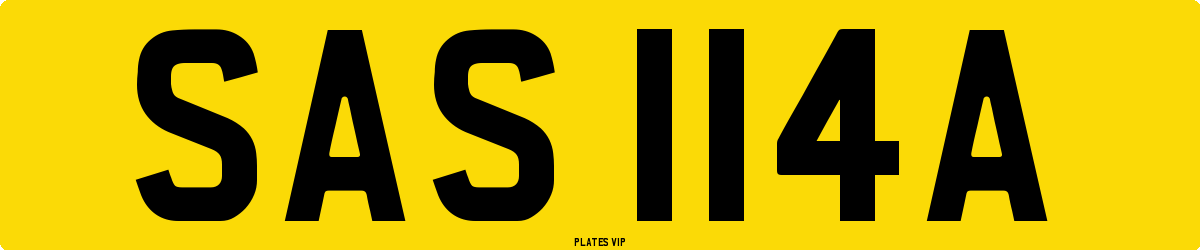 SAS 114A Number Plate