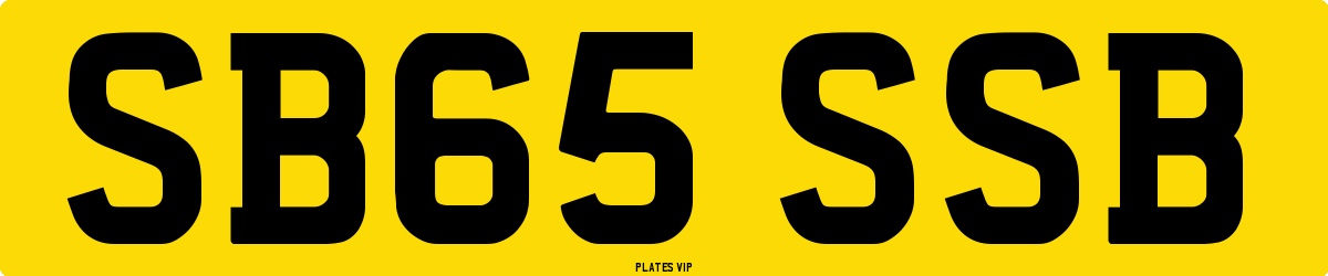 SB65 SSB Number Plate