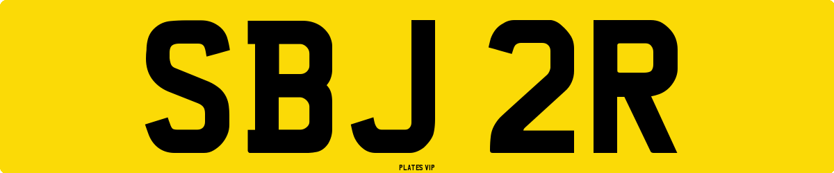 SBJ 2R Number Plate