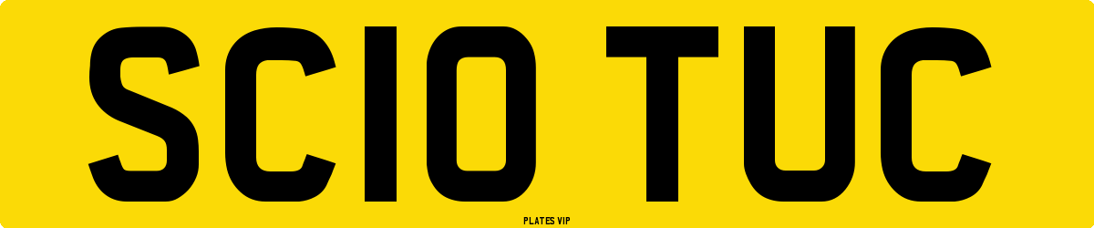 SC10 TUC Number Plate