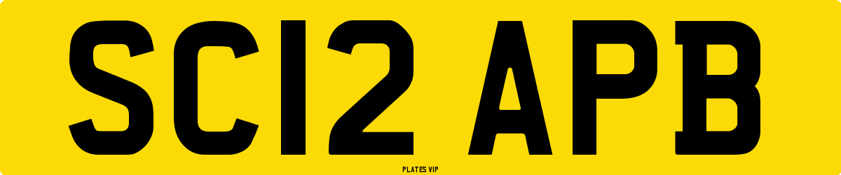 SC12 APB Number Plate