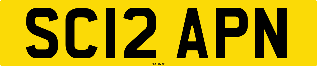 SC12 APN Number Plate