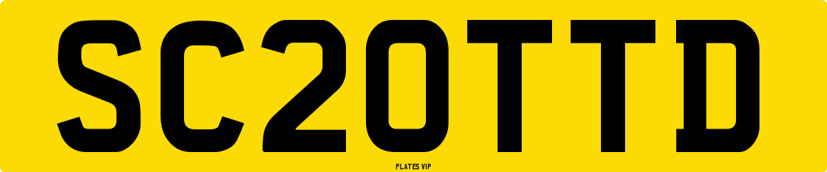 SC20TTD Number Plate