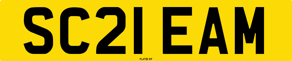 SC21 EAM Number Plate