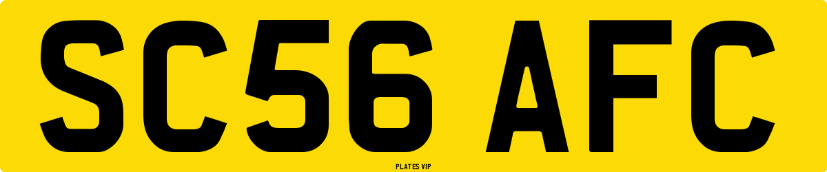 SC56 AFC Number Plate