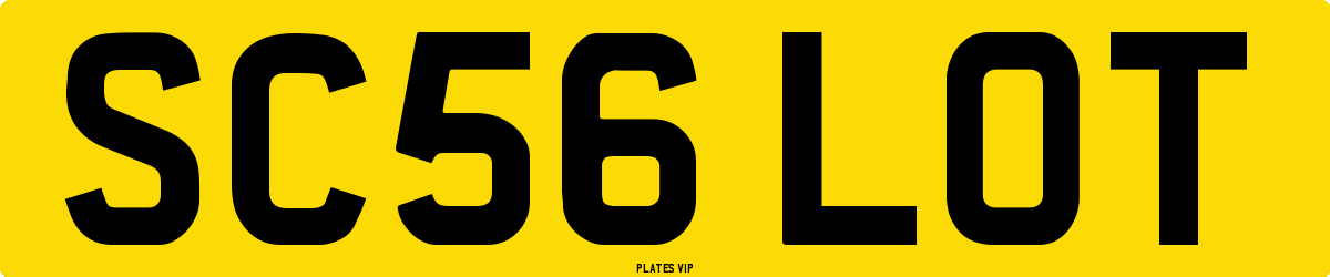 SC56 LOT Number Plate