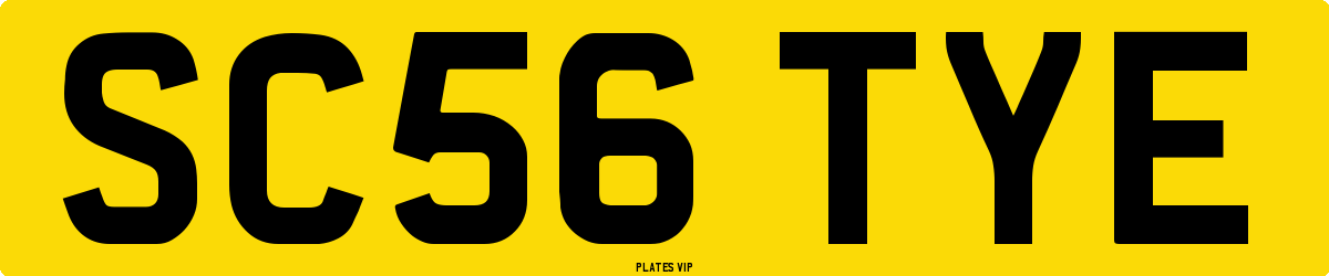 SC56 TYE Number Plate