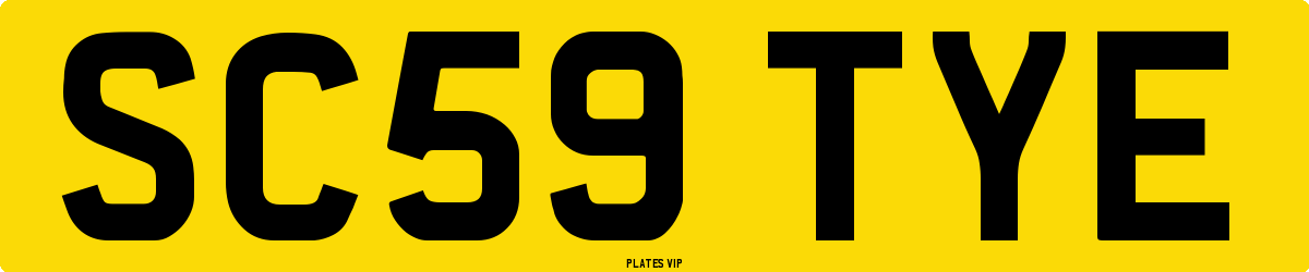 SC59 TYE Number Plate