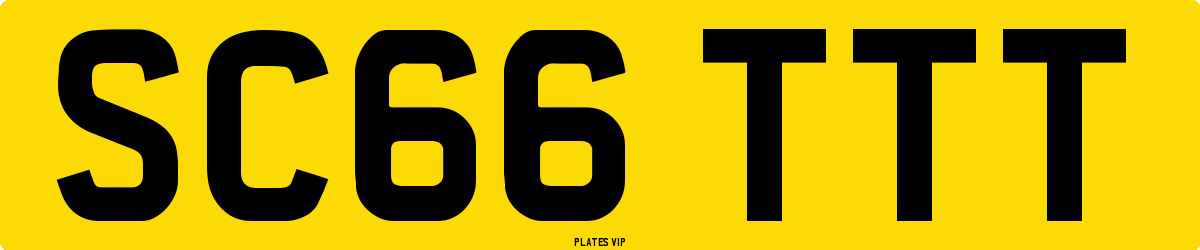 SC66 TTT Number Plate