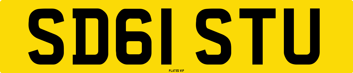 SD61 STU Number Plate