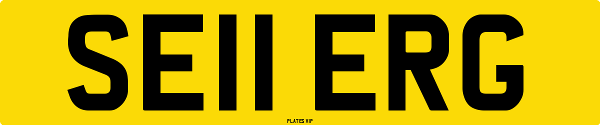 SE11 ERG Number Plate