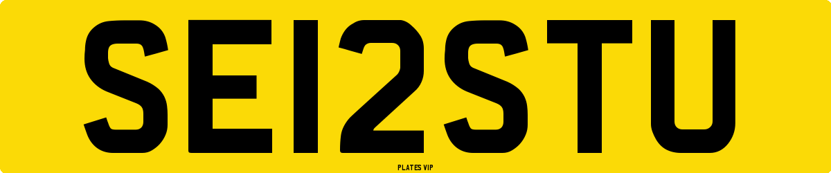 SE12  STU Number Plate
