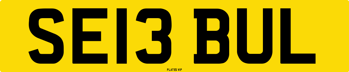 SE13 BUL Number Plate