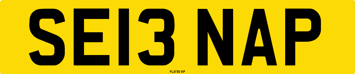 SE13 NAP Number Plate
