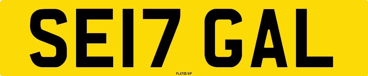SE17 GAL Number Plate