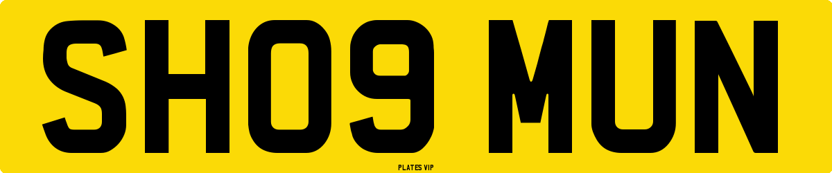 SH09 MUN Number Plate