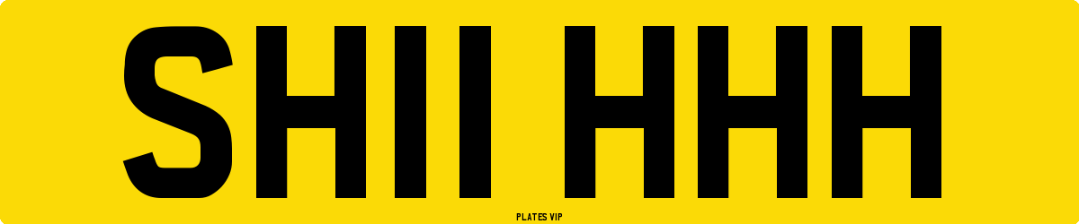 SH11 HHH Number Plate