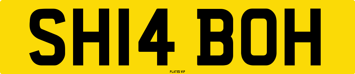 SH14 BOH Number Plate
