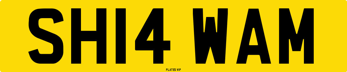 SH14 WAM Number Plate