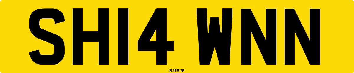 SH14 WNN Number Plate