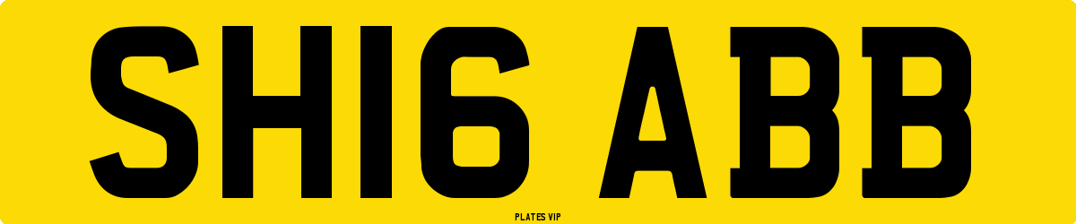 SH16 ABB Number Plate