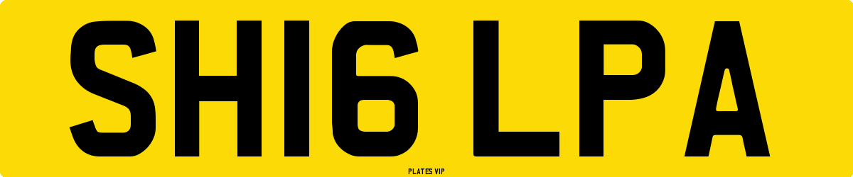 SH16 LPA Number Plate