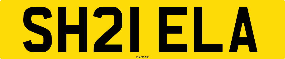 SH21 ELA Number Plate