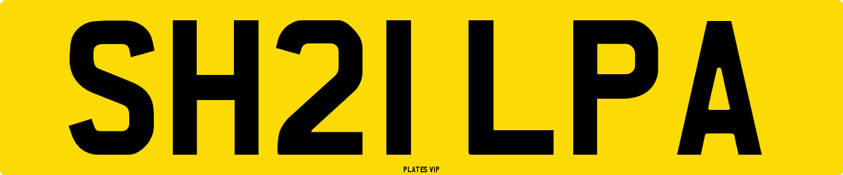 SH21 LPA Number Plate