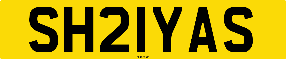 SH21YAS Number Plate