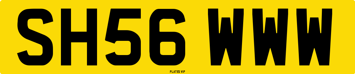 SH56 WWW Number Plate