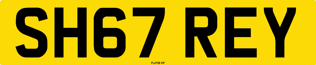 SH67 REY Number Plate