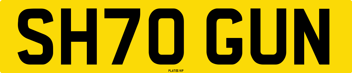 SH70 GUN Number Plate