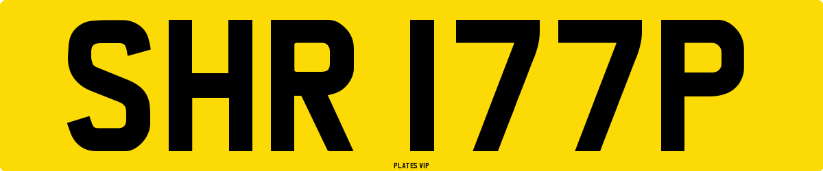 SHR 177P Number Plate