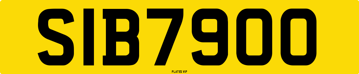 SIB7900 Number Plate