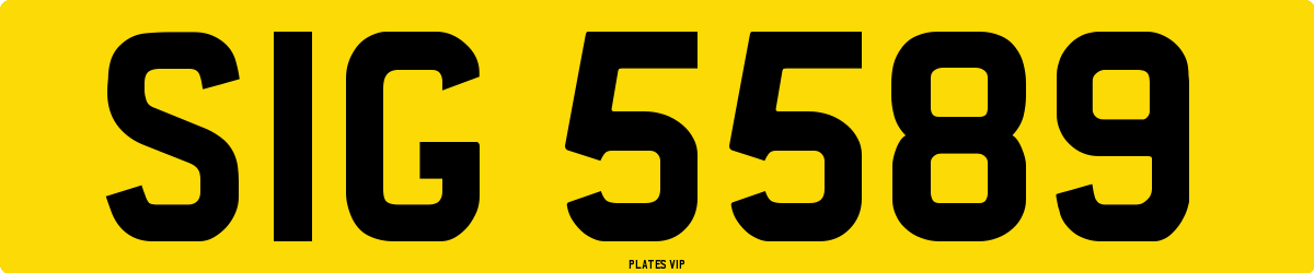 SIG 5589 Number Plate