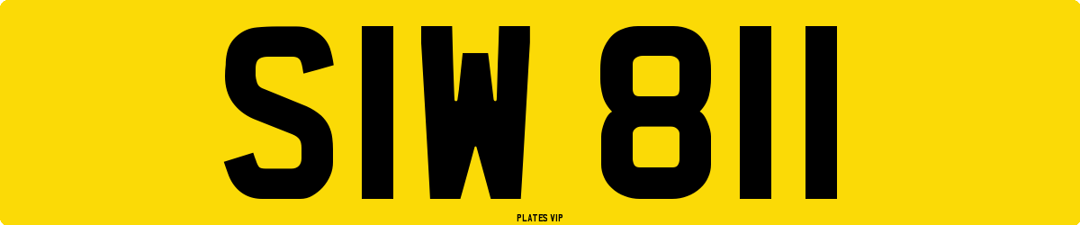 SIW 811 Number Plate