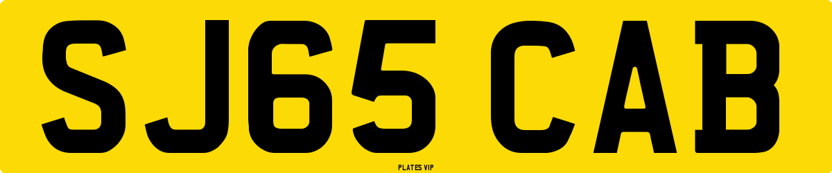 SJ65 CAB Number Plate