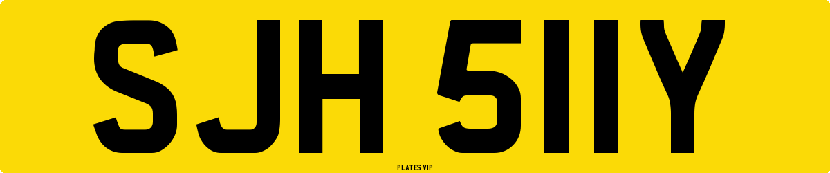 SJH 511Y Number Plate