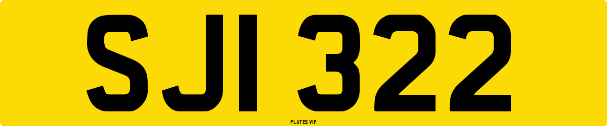 SJI 322 Number Plate