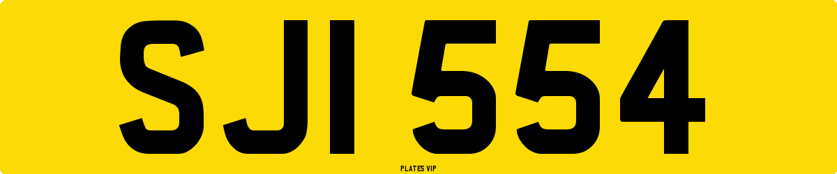 SJI 554 Number Plate