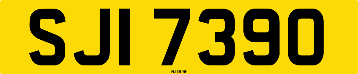 SJI 7390 Number Plate