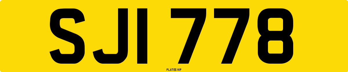 SJI 778 Number Plate