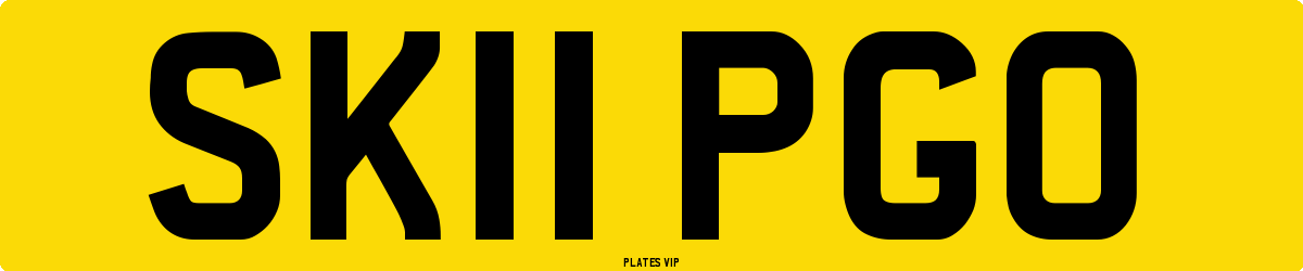 SK11 PGO Number Plate