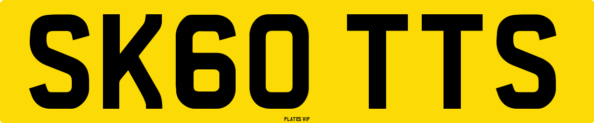 SK60 TTS Number Plate