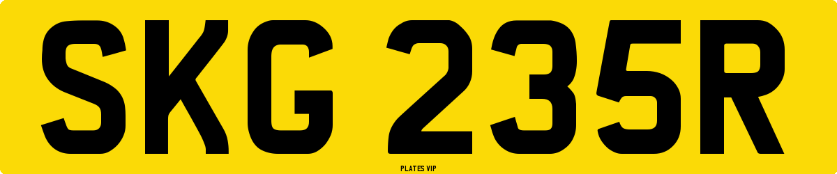 SKG 235R Number Plate