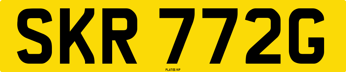 SKR 772G Number Plate