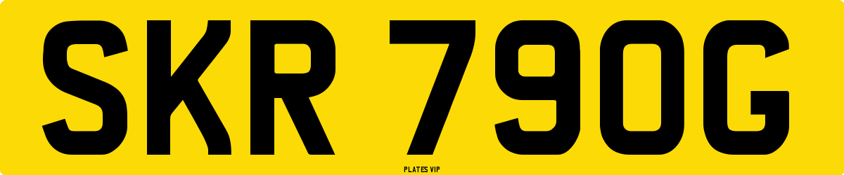 SKR 790G Number Plate