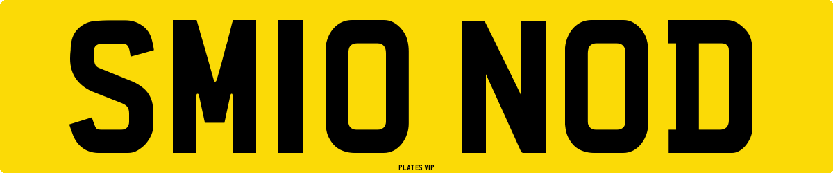 SM10 NOD Number Plate