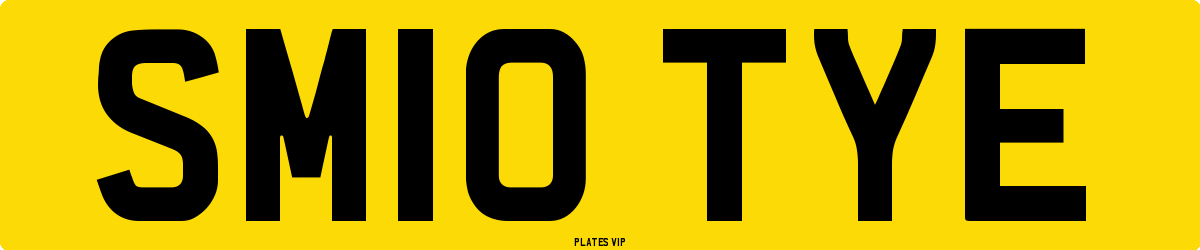SM10 TYE Number Plate